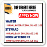 Waiter Jobs In Saudi Arabia